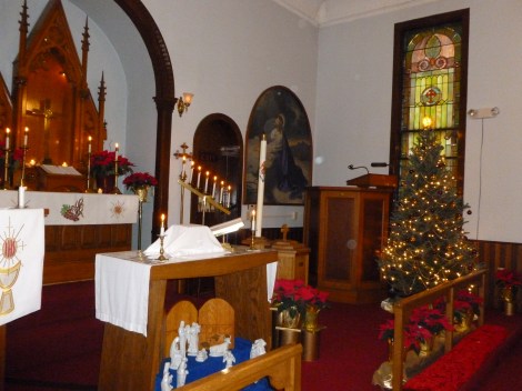 Zion decorated for Christmas.